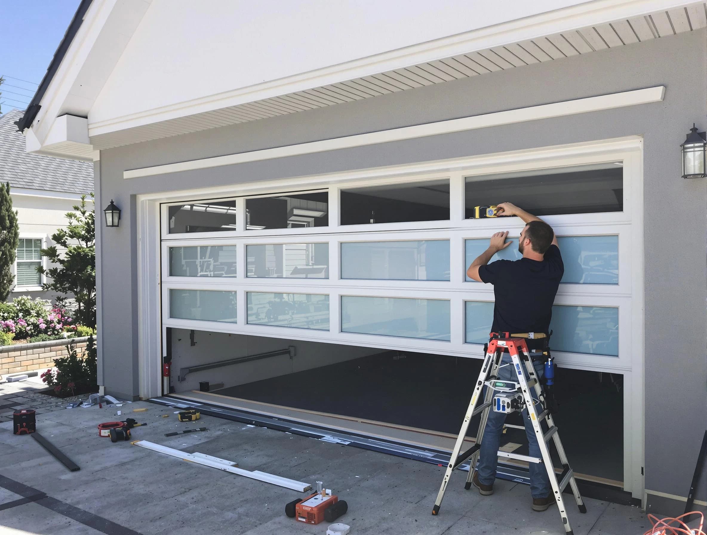 Montville Garage Door Repair team performing garage door replacement in Montville