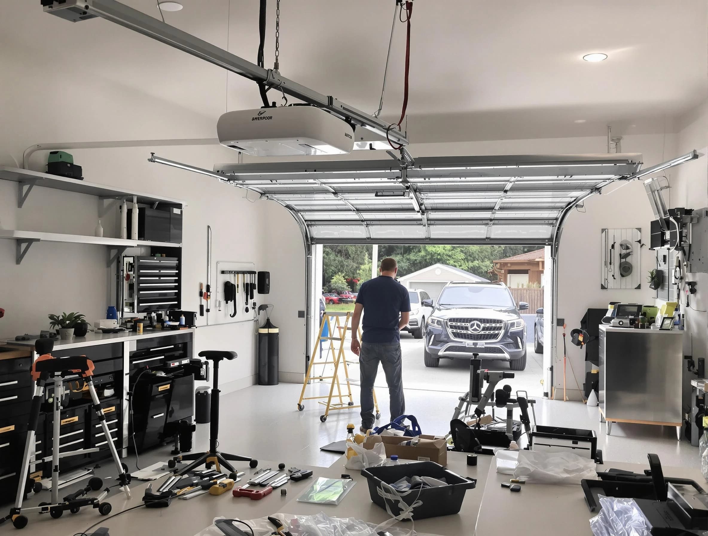 Garage door opener installation by Montville Garage Door Repair in Montville