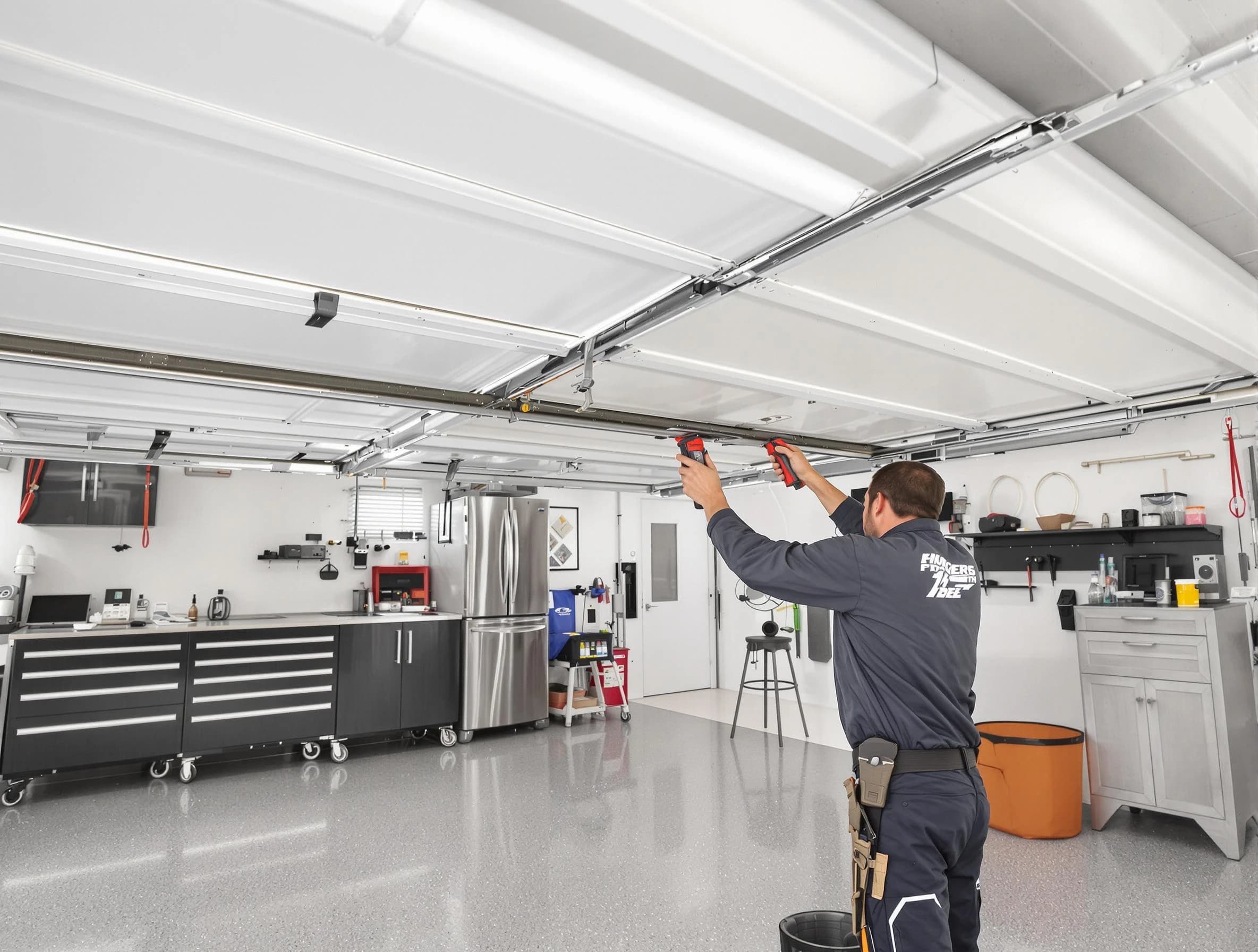 Overhead garage door repair service by Montville Garage Door Repair in Montville