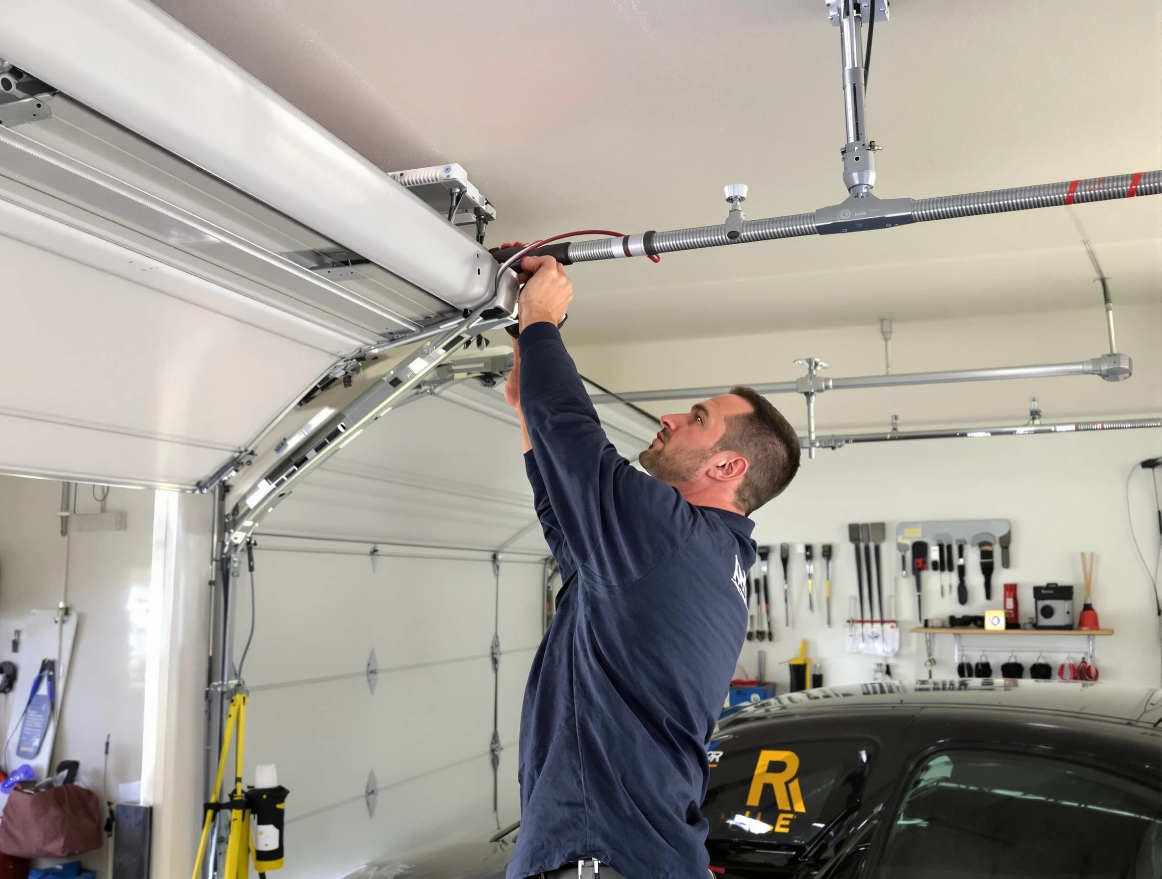 Montville Garage Door Repair technician performing garage door cable repair in Montville