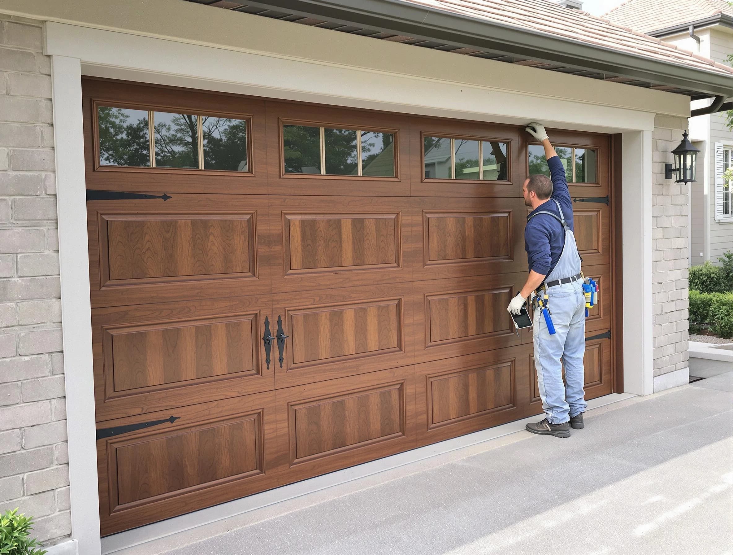 Custom garage door showcase by Montville Garage Door Repair in Montville