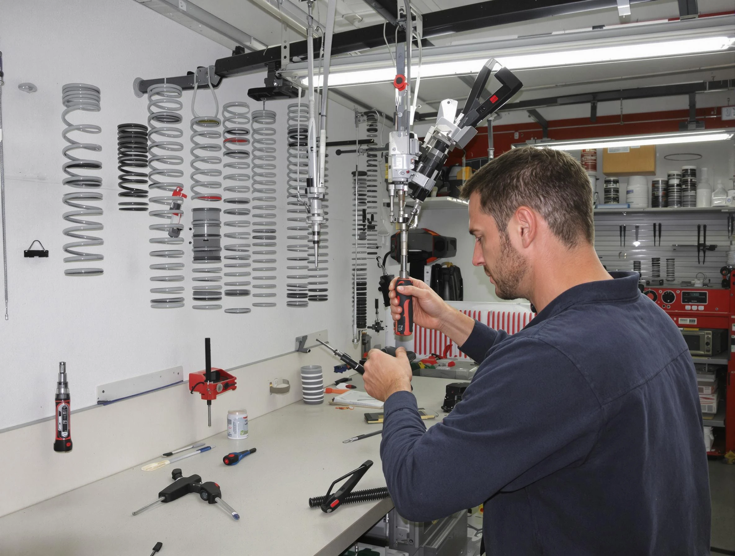 Montville Garage Door Repair safety certified technician performing precision spring replacement in Montville